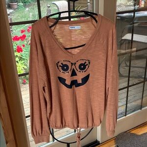 Sonoma Pumpkin Long Sleeve Cinched Sz. L‎ Top